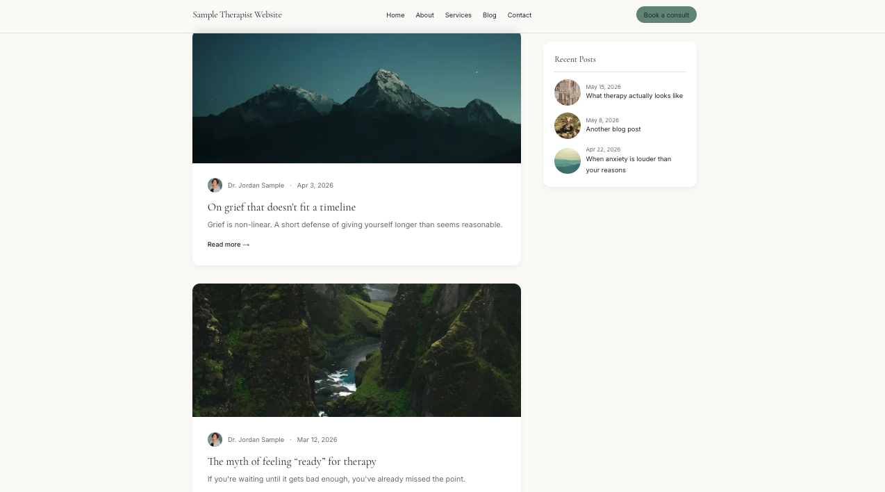 Reference site — Blog